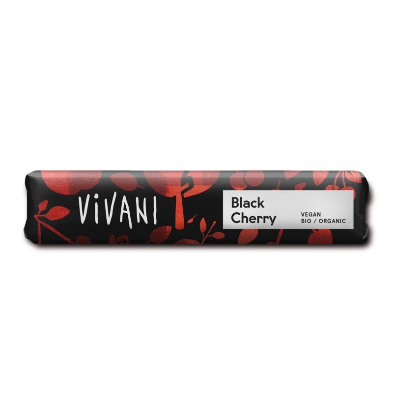 Barrita de Chocolate Negro con Cereza Ácida, 35 Gr (Vivani)