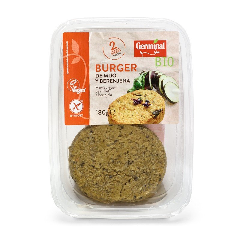 Burguer de Berenjena y Mijo 180 Gr (Germinal)