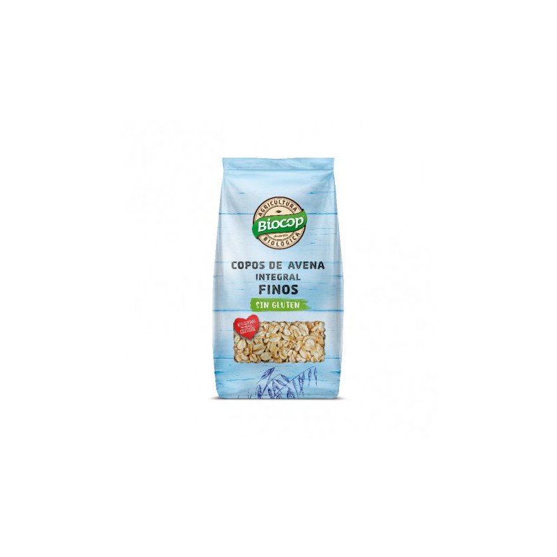 Copos de Avena Integral Finos Sin Gluten 500 Gr (Biocop)