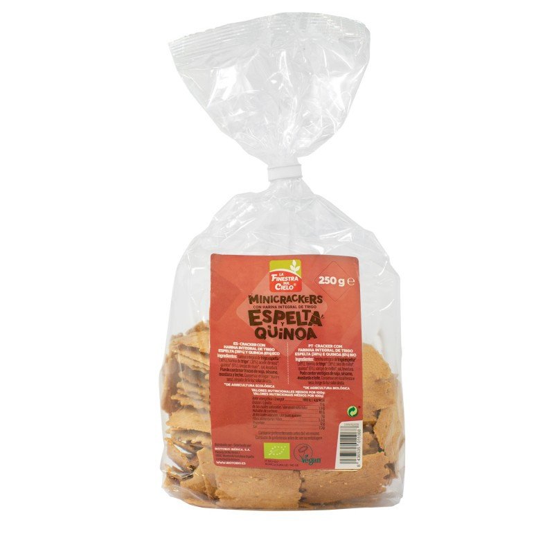 Mini Crackers Trigo Espelta Integral y Quinoa 250 Gr (La Finestra Sul Cielo)