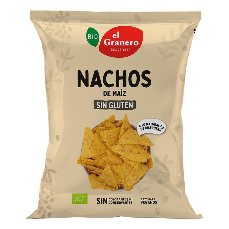 Nachos de Maiz sin Gluten 125 Gr (El Granero)