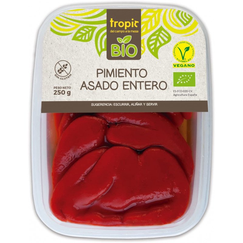 Pimiento Asado Entero, Bandeja 250 Gr (Tropic Bio)