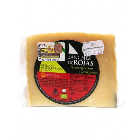 Queso Manchego de Leche Cruda Curado 250 Gr (Sánchez de Rojas)