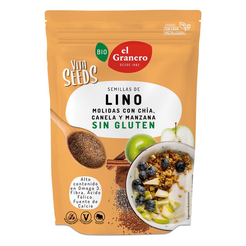 Semillas de Lino, Chia, Manzana y Canela 200 Gr (Vitaseeds)